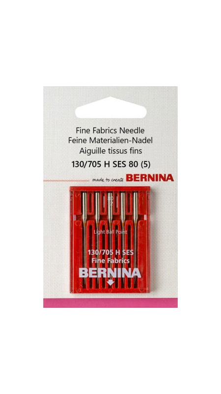 002 510 71 03 Bernina 130/705 H SES 80 иглы для тонких тканей 5 шт.