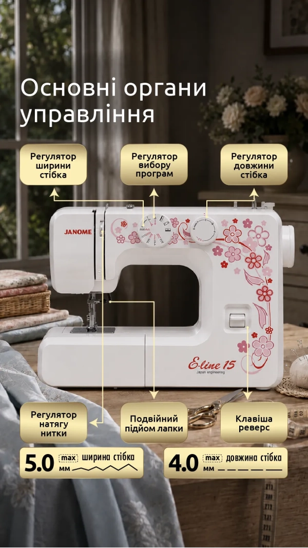 Швейная машина JANOME E-Line 15