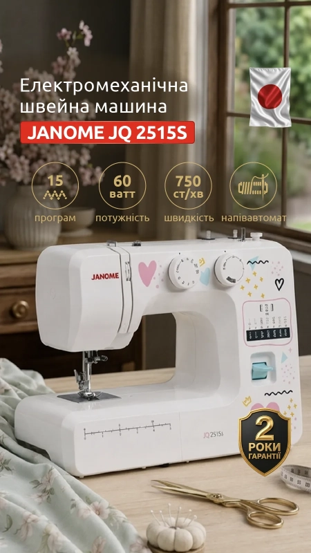 Швейна машина JANOME JQ 2515S