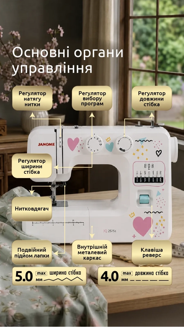 Швейна машина JANOME JQ 2515S