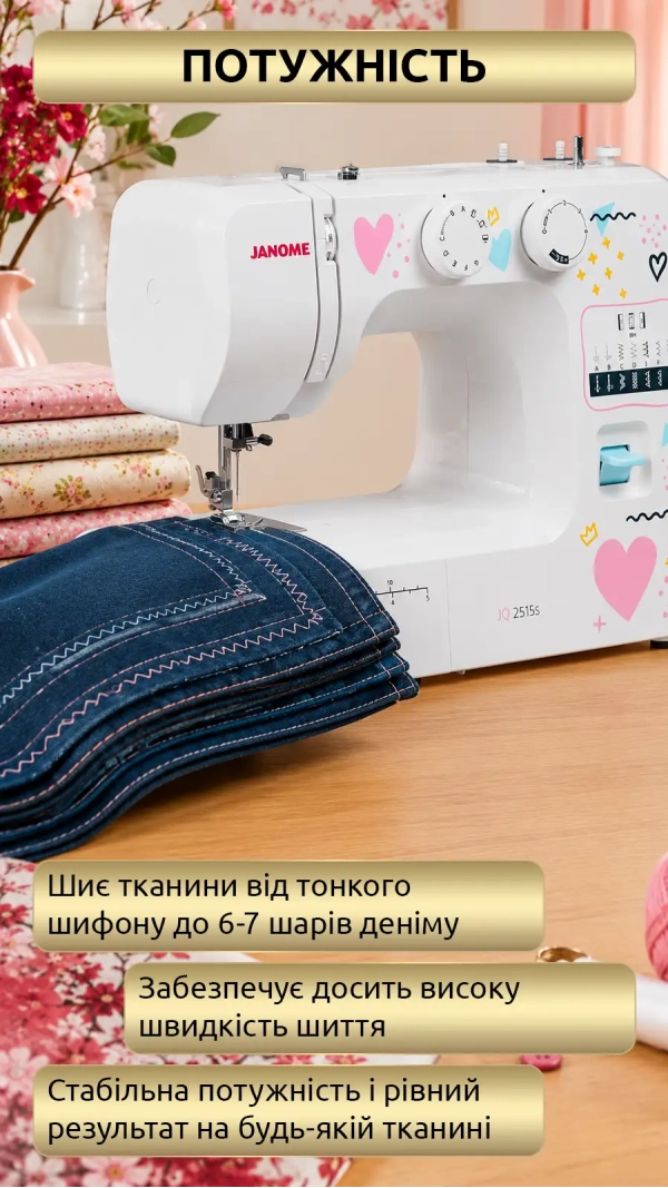 Швейна машина JANOME JQ 2515S