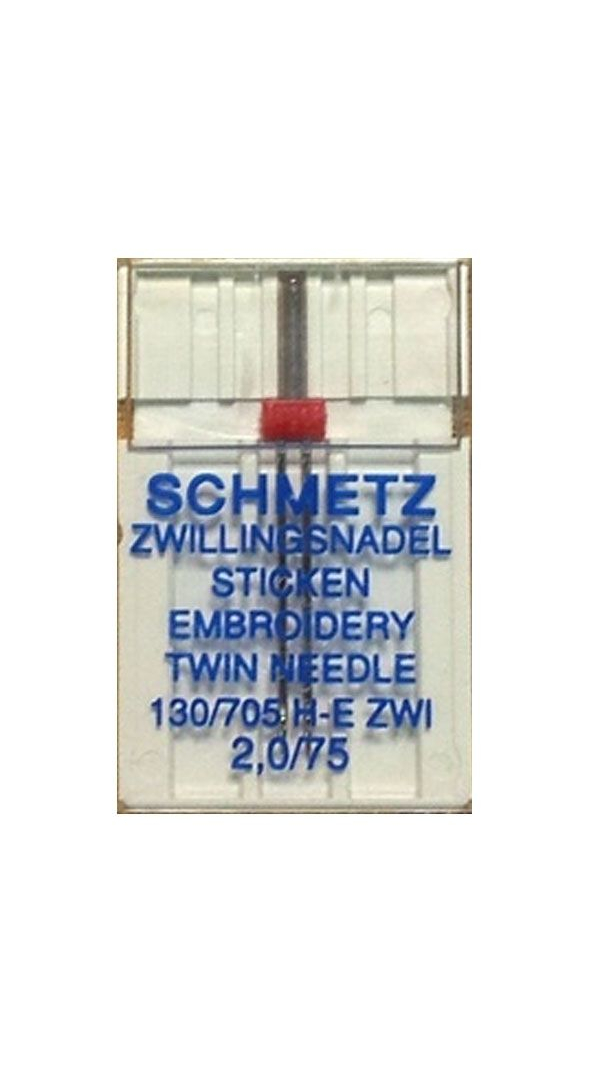 Подвійна вишивальна голка Schmetz Embroidery №75/2,0