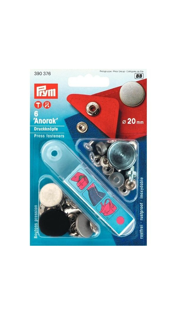 Кнопки Prym Anorak 20мм железо 390376