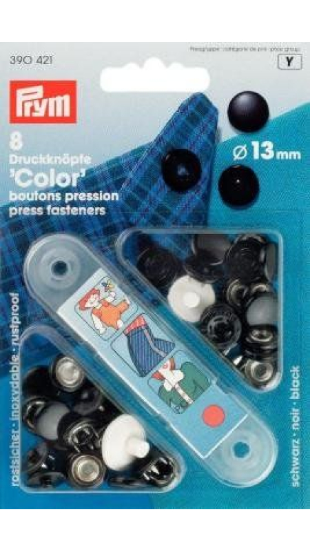 Кнопки Color черные 13 мм 390421