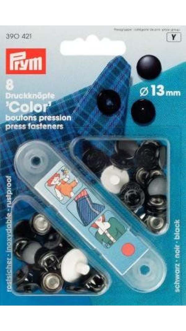 Кнопки Color черные 13 мм 390421
