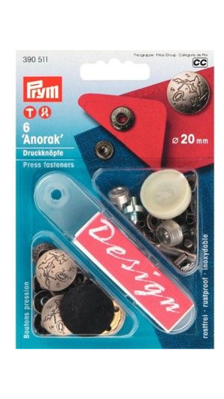 Кнопки Anorak 20мм с рисунком Экскурсия 390511