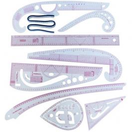 Набор лекал для кроя и квилтинга 9 шт.