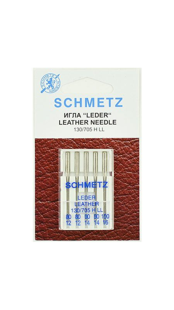 Голки для шкіри асорті Schmetz Leather №80-100 (5 шт).