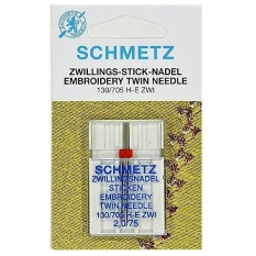 Подвійна вишивальна голка Schmetz Embroidery №75/2,0 фото
