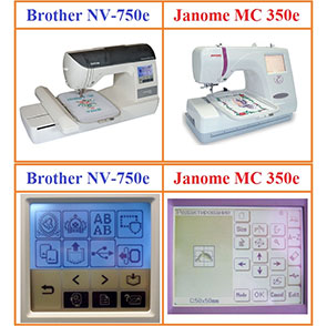 Обзор Brother NV-750е и Janome Memory Craft 350e