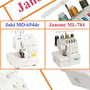Обзор оверлоков Janome ML-784 и Juki MO-654
