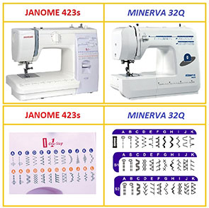Обзор швейных машин Janome 423S и Minerva 32Q